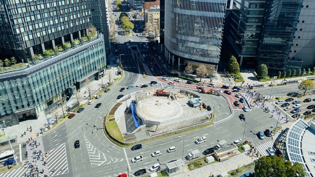 名古屋駅前ロータリーの光景
