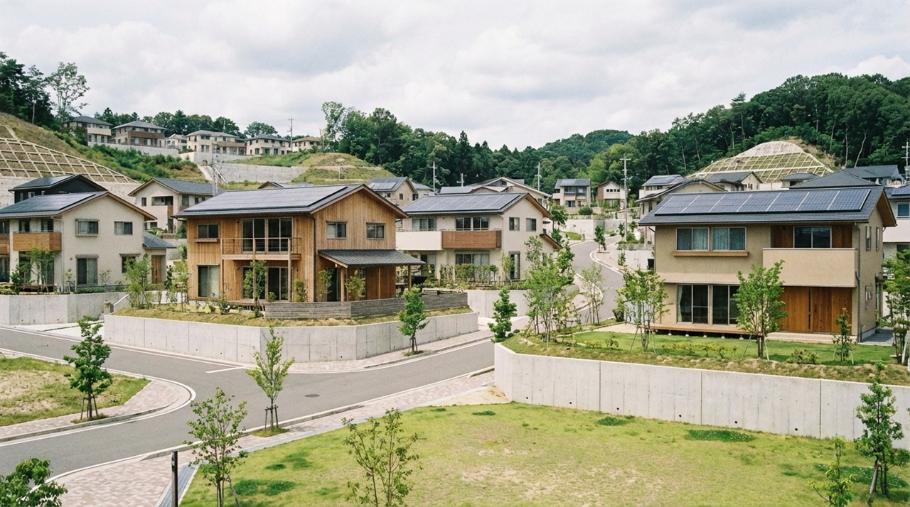 自然と調和した、穏やかな暮らしの街並み