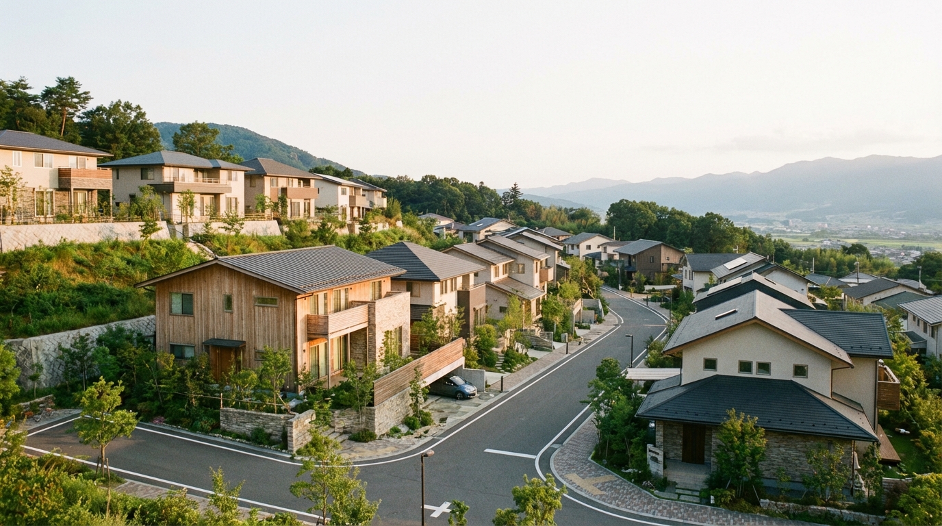 穏やかな高台の街