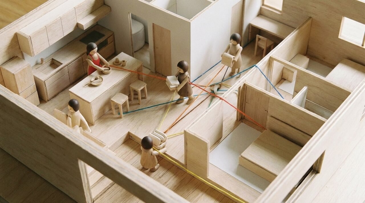 家族それぞれの動き（生活動線）イメージ