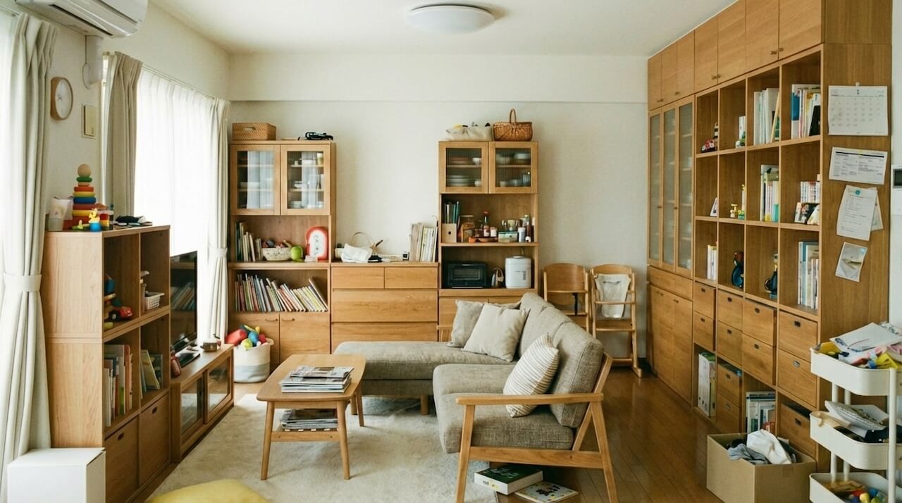 収納が足りないと、暮らしはこうなるのイメージ画像